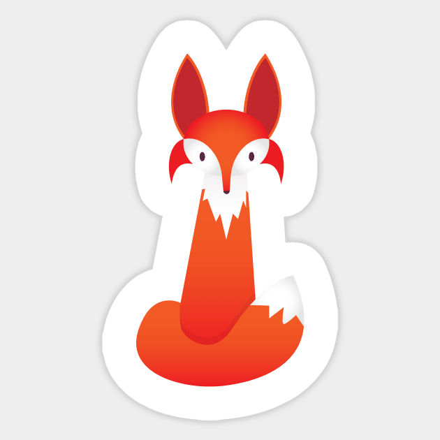 The Fox Sticker by volkandalyan